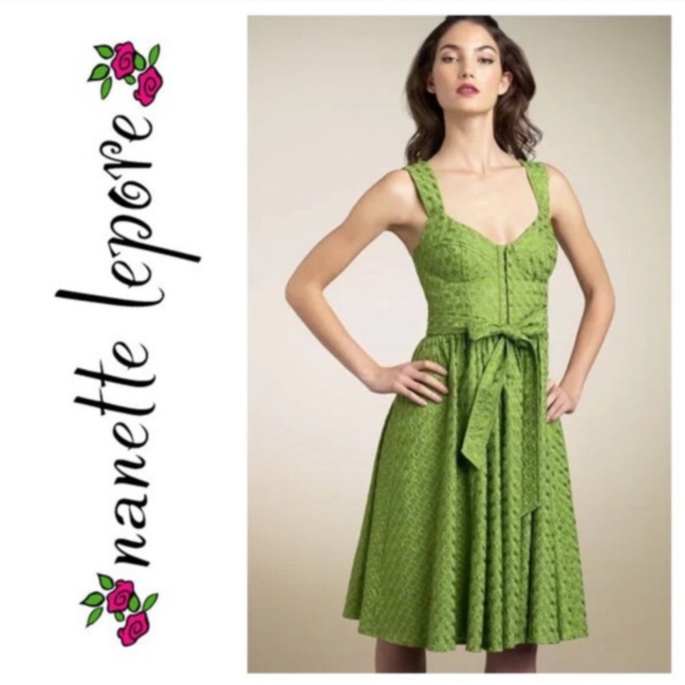 Nanette Lepore Mambo Embroidered Cotton Dress